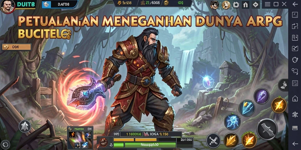 Tangkapan layar utama yang menunjukkan aksi seru dan pertarungan dalam DUIT8.