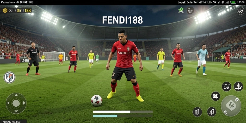 Gameplay FENDI188 menunjukkan momen-momen seru di lapangan sepak bola.