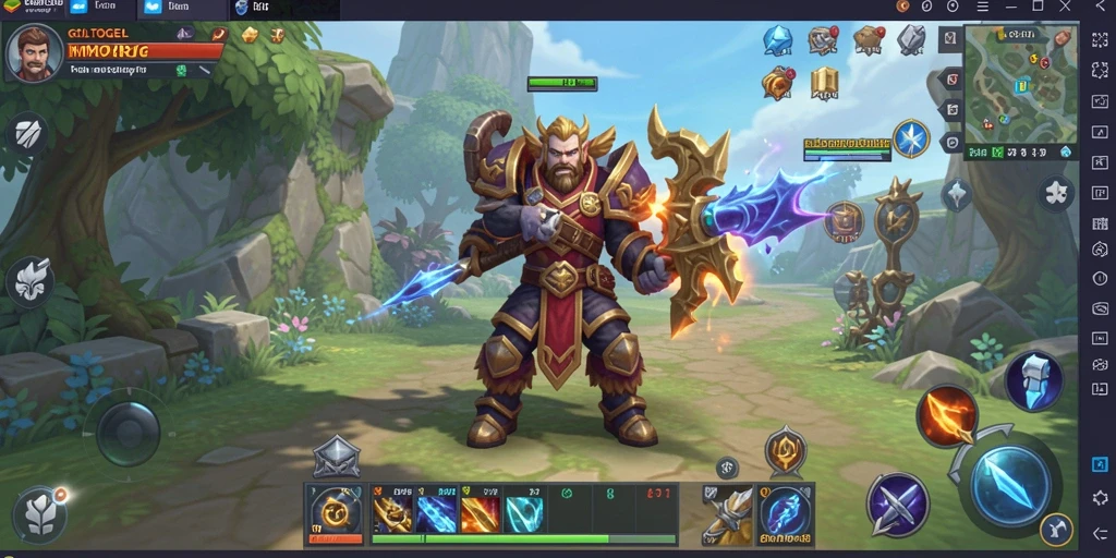 Tampilan seru gameplay GOLTOGEL dalam petualangan MMORPG.