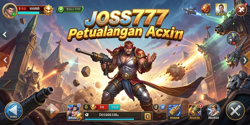 Tampilan gameplay seru dari JOSS777 yang memacu adrenalin.