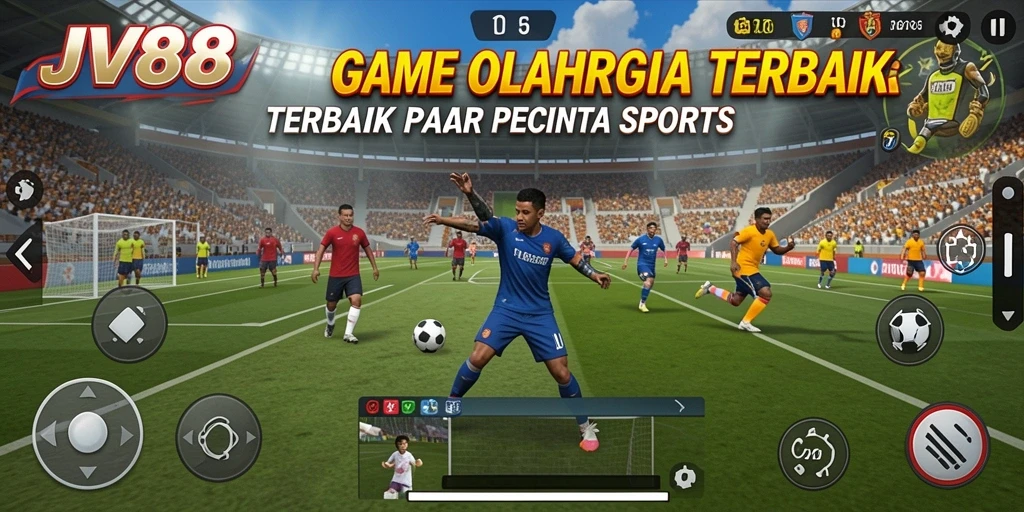 Tangkapan layar JV88 menampilkan momen seru dalam pertandingan olahraga.