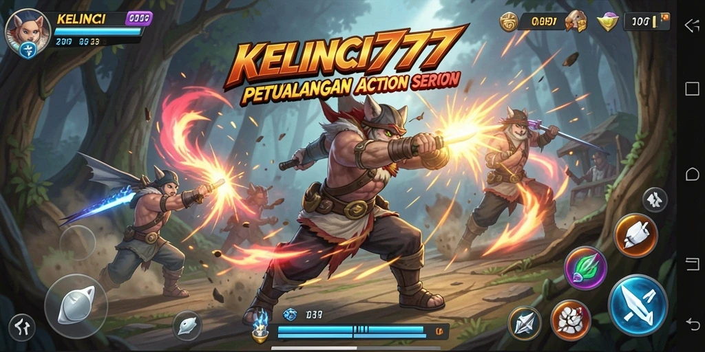 Tampilan gameplay KELINCI777 yang penuh aksi dan tantangan.