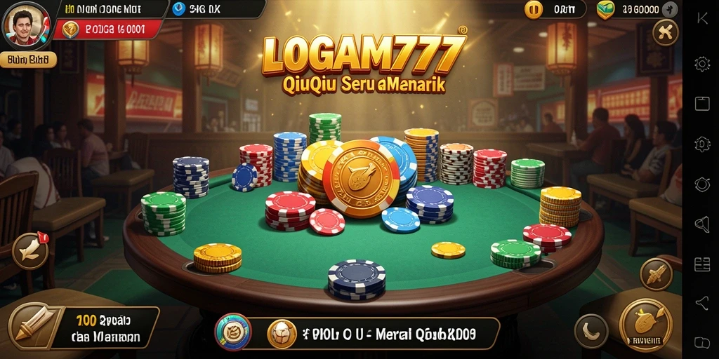 Tampilan gameplay QiuQiu yang menegangkan dan menarik.