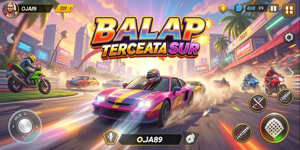 Gameplay seru balapan mobil di OJA89 yang menegangkan.