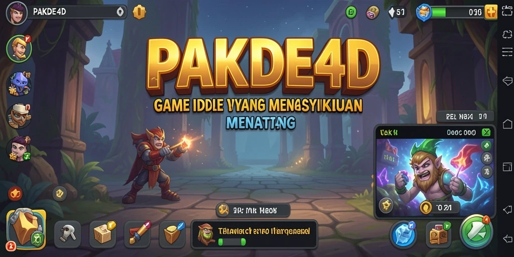 Tampilan gameplay PAKDE4D menampilkan kemajuan otomatis yang memukau.