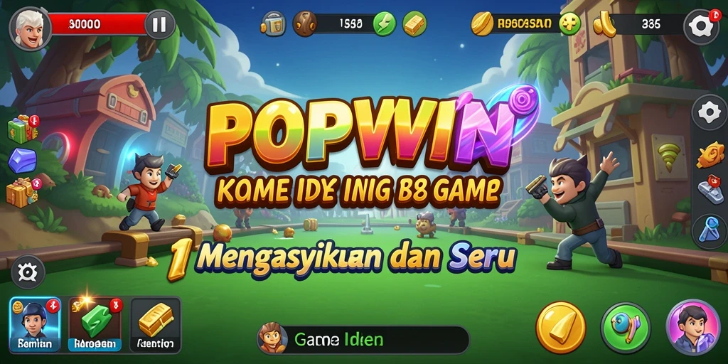 Screenshot gameplay <strong>POPWIN</strong> yang menggambarkan suasana santai dan menyenangkan.