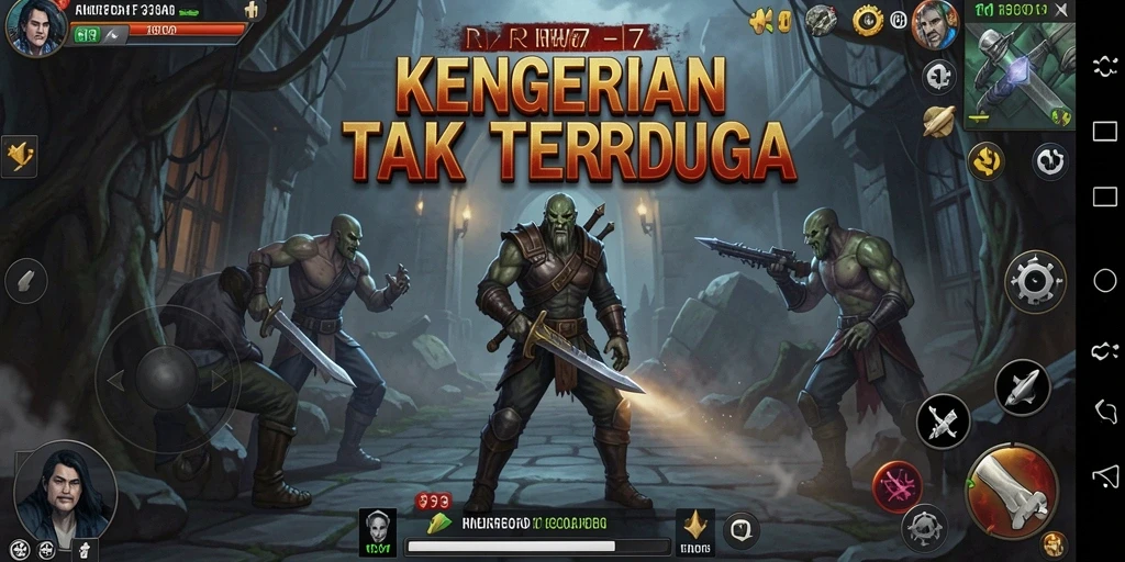Tampilan gameplay <strong>RICH7</strong> yang menegangkan dan mencekam.