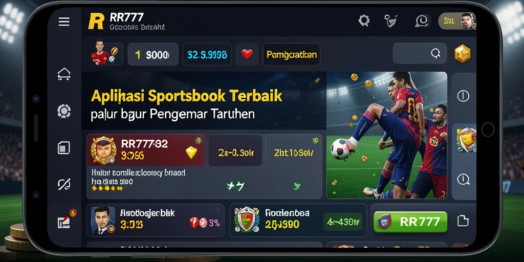 Screenshot gameplay <strong>RR777</strong> yang menampilkan fitur taruhan olahraga.