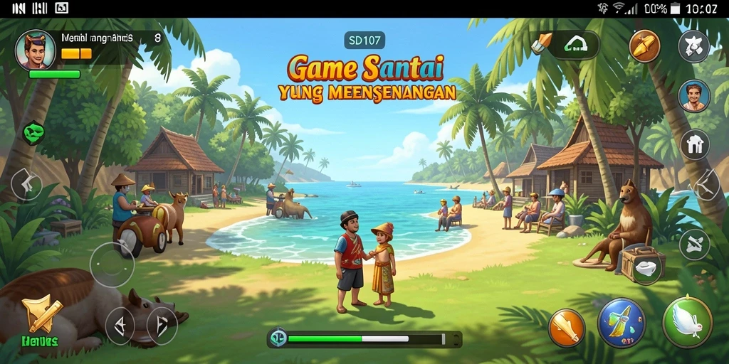 Tangkapan layar <strong>SD107</strong> menampilkan gameplay yang santai dan menyenangkan.