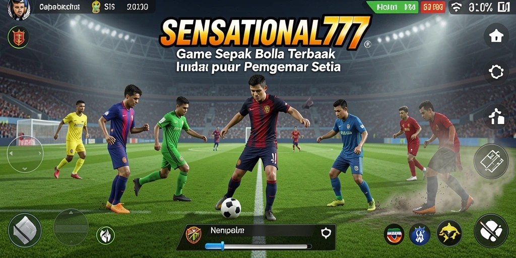 Gameplay sepak bola menarik di SENSATIONAL77.