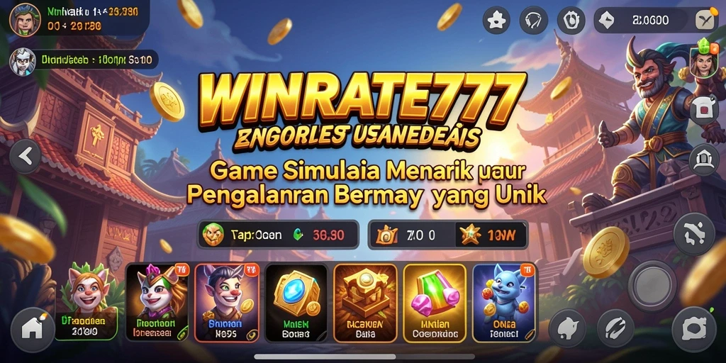 Tampilan screenshot yang menunjukkan gameplay menarik WINRATE777.